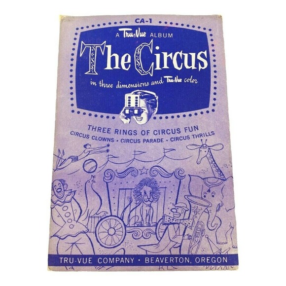 Vintage Tru Vue Film Cards Circus‎ CA-1 1954 3 Pack - Picture 2 of 6